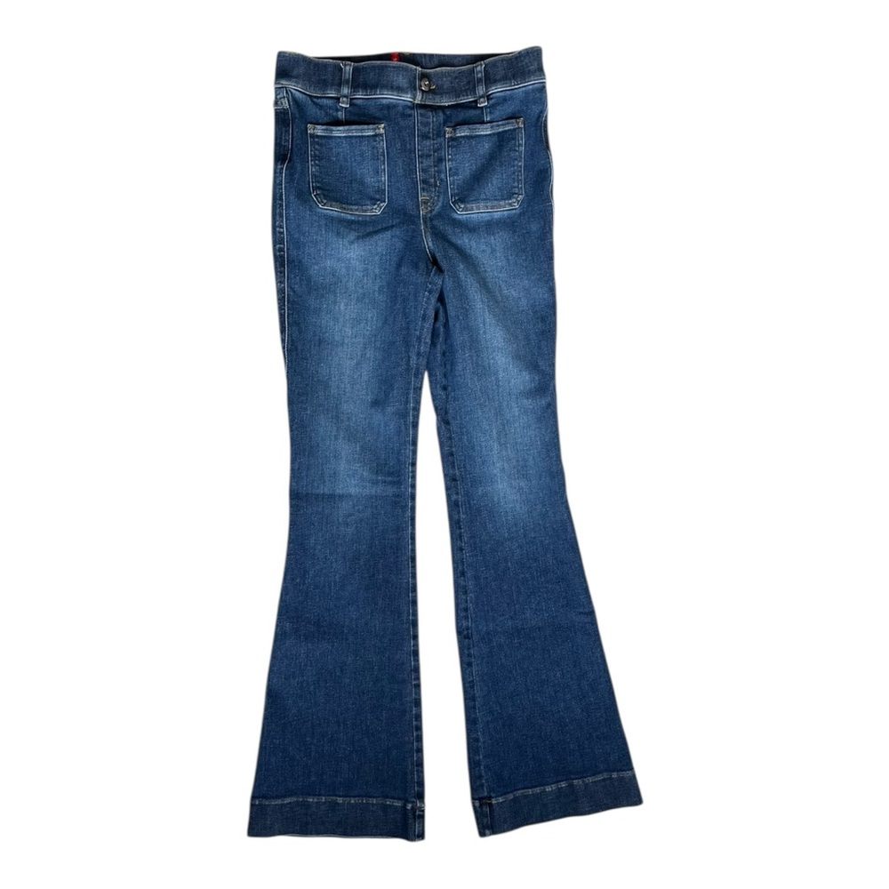 SPANX Authentic Blue Flare Jeans With Patch Pockets (TALL) - Picture 2 of 6